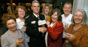 Photo of L-R, Jan Littmoden, Iris Tonkin, CFO Matt Littmoden, Dawn Martyn, Sandy Warnecke, DO Mark Boeck and Nicola Boeck